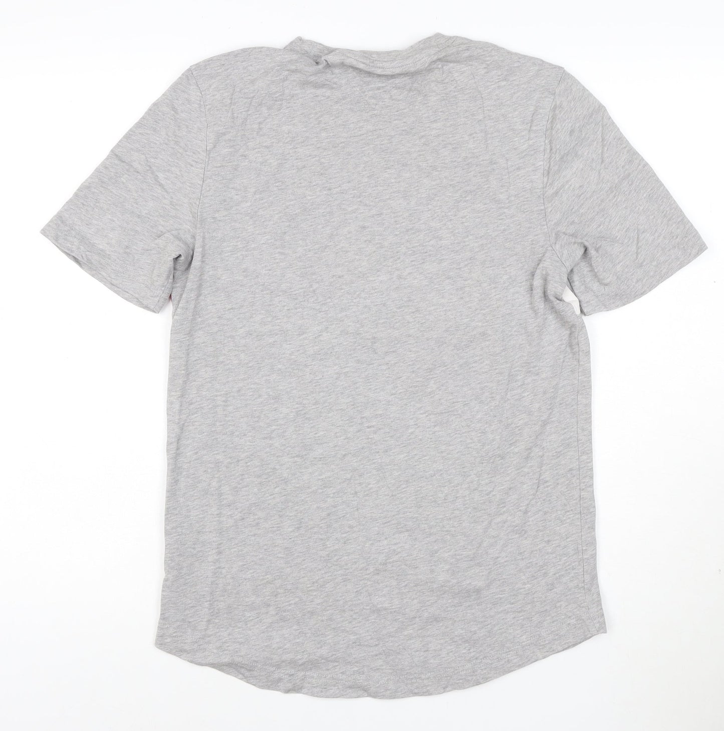 Tommy Hilfiger Unisex Grey Colourblock Cotton T-Shirt Size S