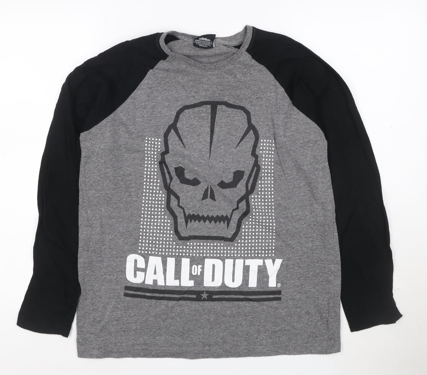 Call of Duty Men’s Grey Long Sleeve Graphic T-Shirt Size S
