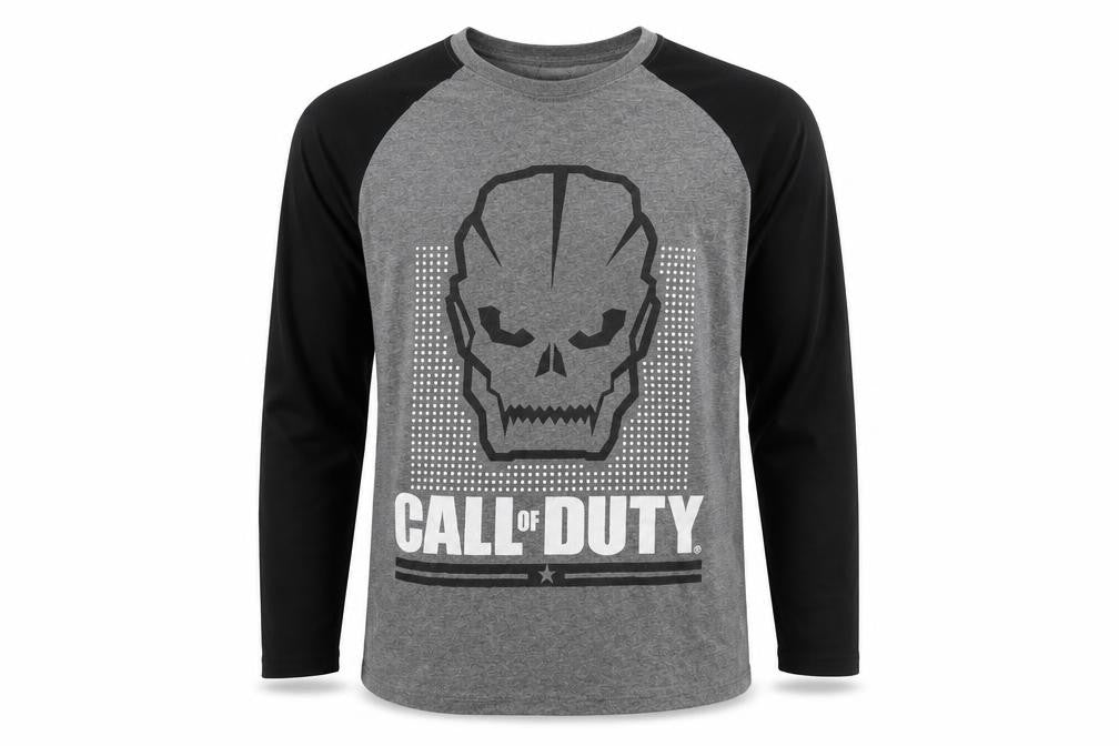 Call of Duty Men’s Grey Long Sleeve Graphic T-Shirt Size S