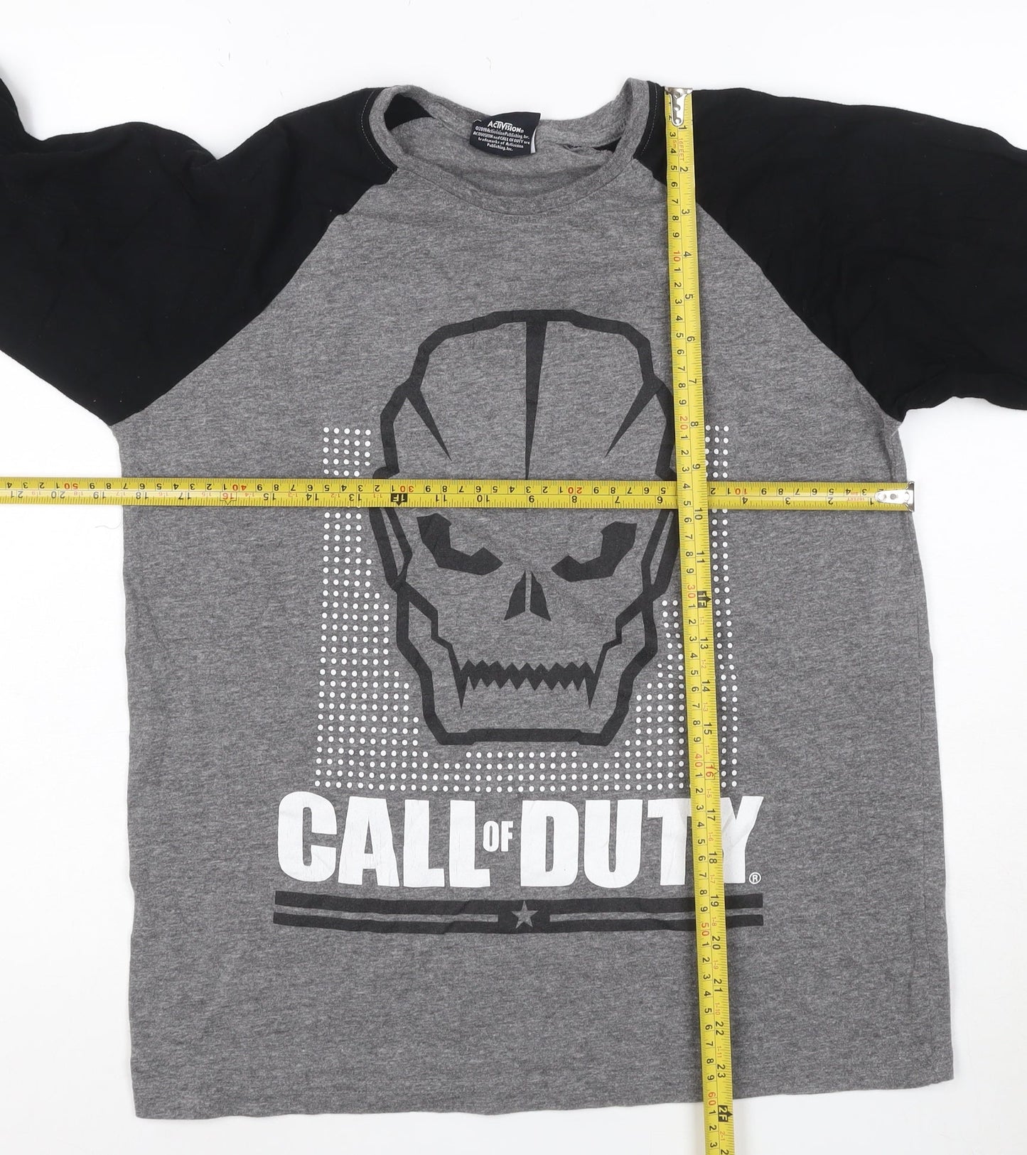 Call of Duty Men’s Grey Long Sleeve Graphic T-Shirt Size S