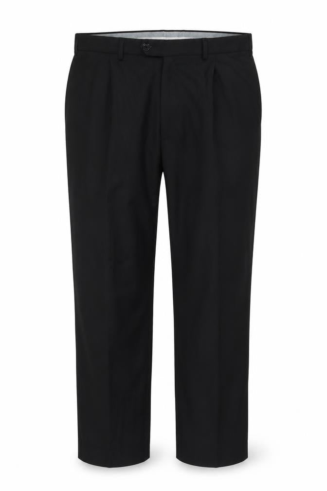 Marks & Spencer Men's Black Regular Fit Wool Blend Dress Trousers 38W 29L