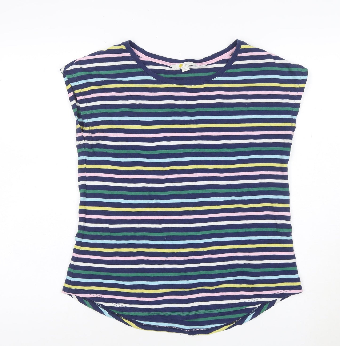 Boden Women's Multicoloured Striped Cotton T-Shirt Size S