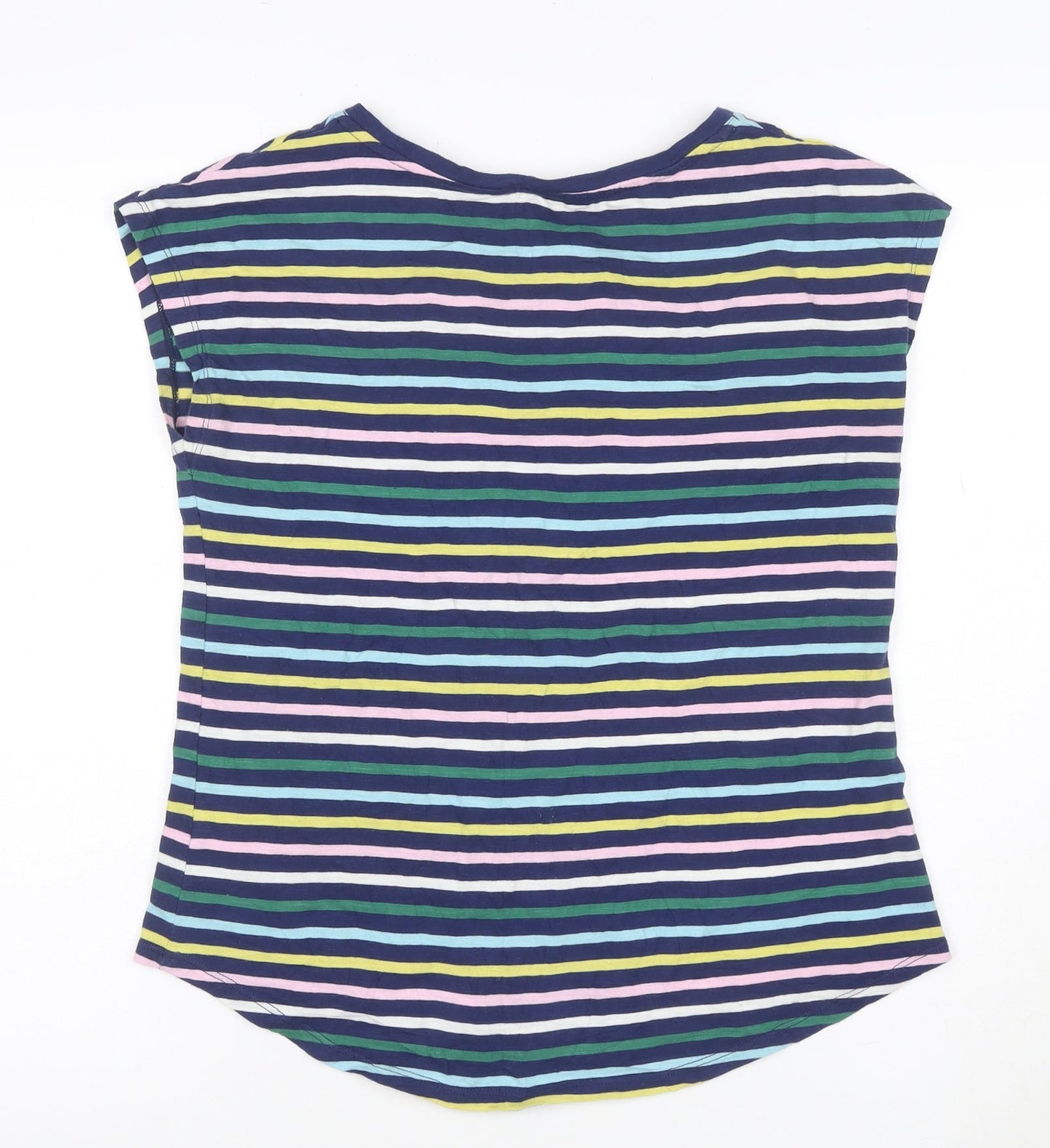 Boden Women's Multicoloured Striped Cotton T-Shirt Size S