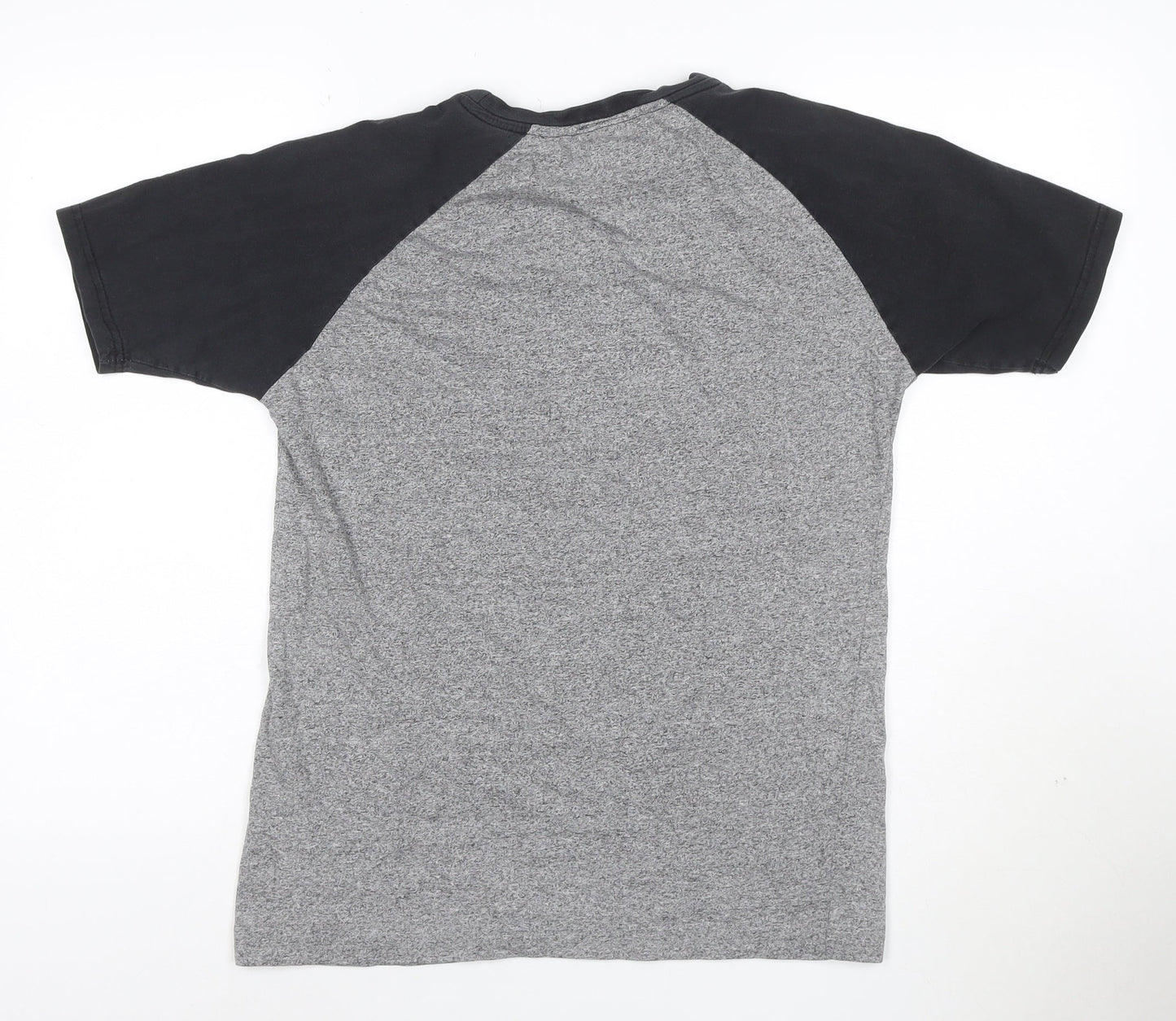 Wasps Rugby Men's Grey & Black Raglan Short Sleeve T-Shirt Size M