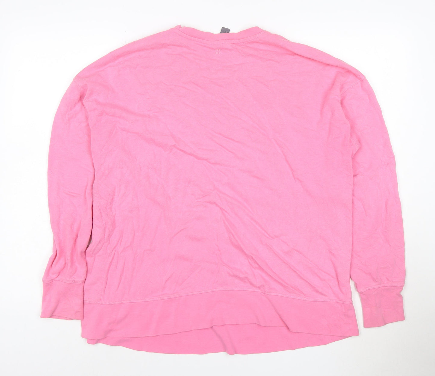 Sweaty Betty Womens Pink Long Sleeve Crew Neck Pullover Sweatshirt Size 12