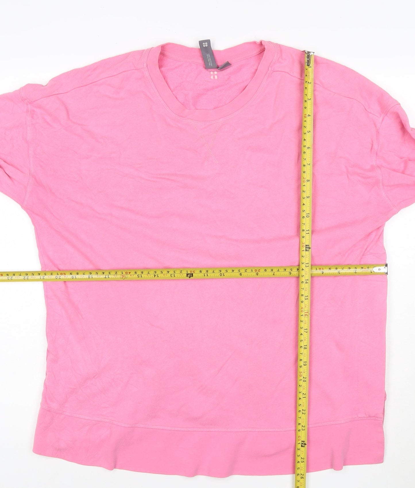 Sweaty Betty Womens Pink Long Sleeve Crew Neck Pullover Sweatshirt Size 12