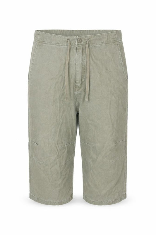 EASY Women’s Green Linen Cropped Trousers Size L 34in Waist
