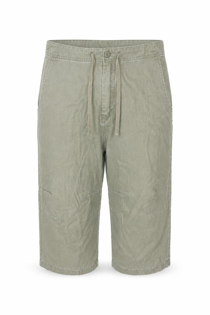 Easy Women’s Green Linen Cropped Trousers Size L 34in Waist