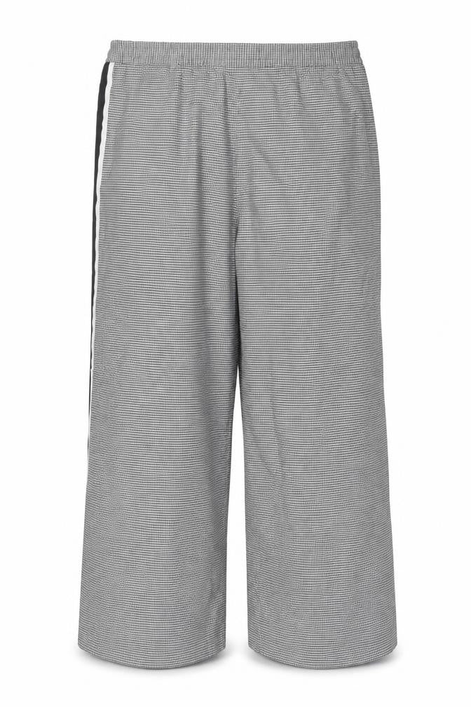 Marks & Spencer Womens Black Houndstooth Wide-Leg Slim Trousers Size 16