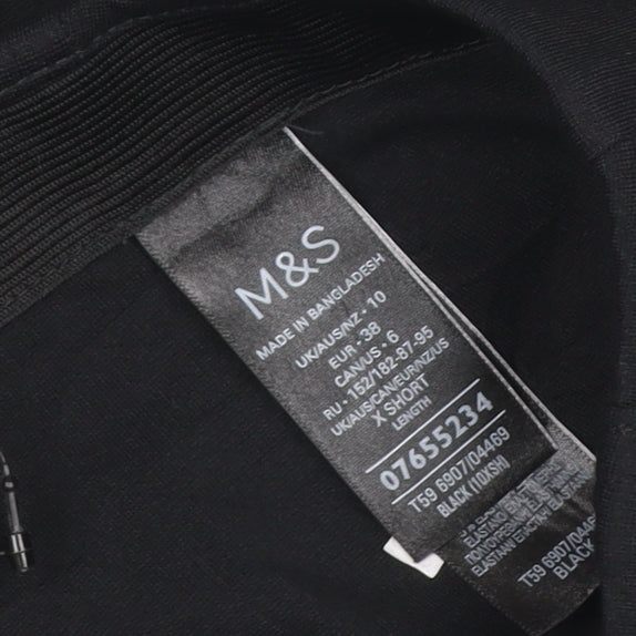 Marks and Spencer Womens Black Size 10 Slim Leg Trousers