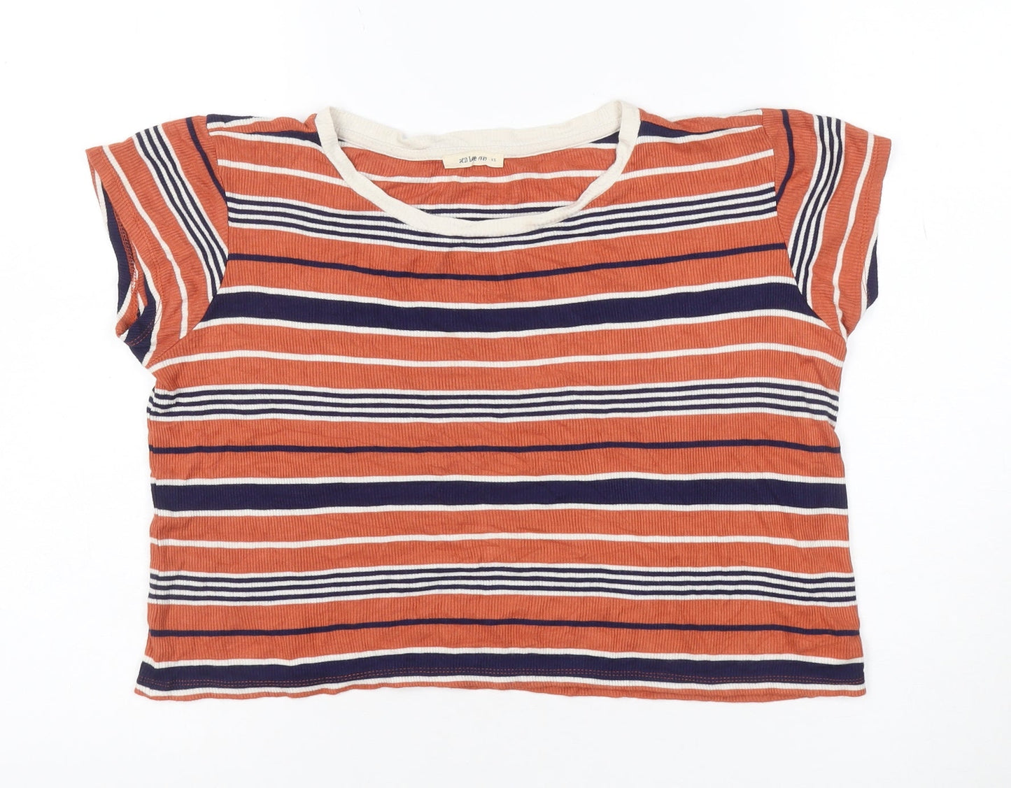 Lee Women’s Multicoloured Striped Cropped T-Shirt XS
