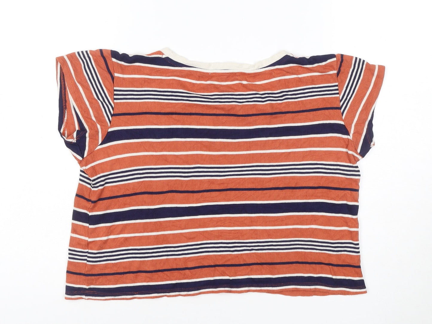 Lee Women’s Multicoloured Striped Cropped T-Shirt XS