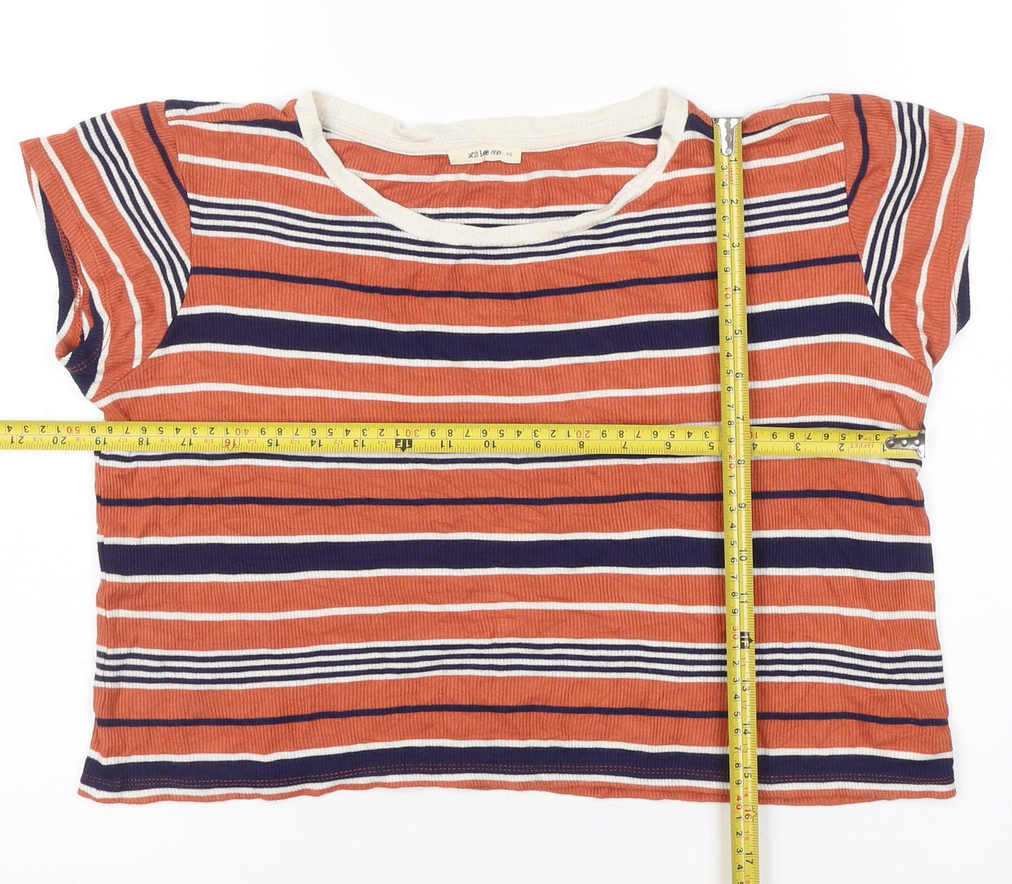 Lee Women’s Multicoloured Striped Cropped T-Shirt XS