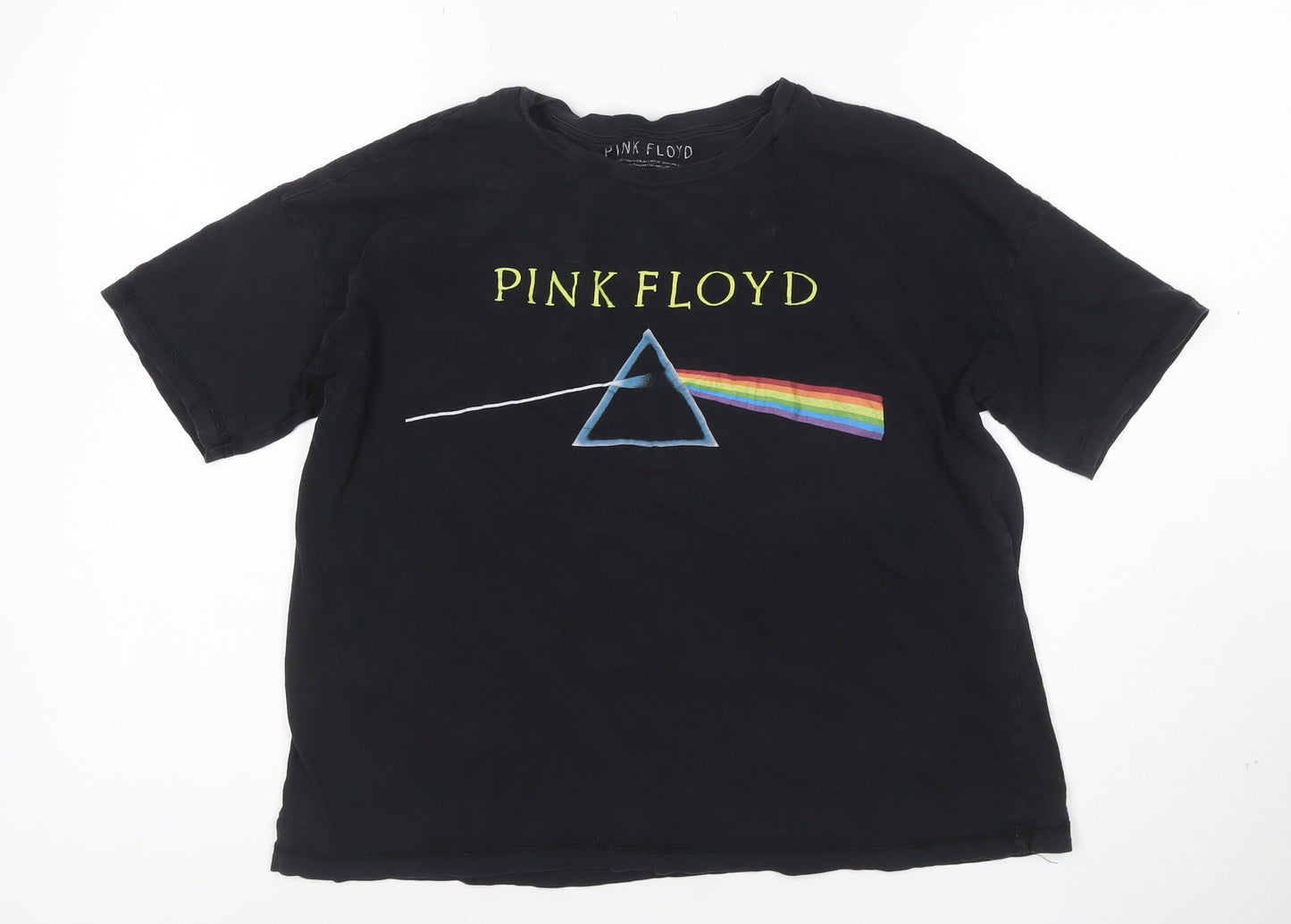 Pull&Bear Women’s Black Pink Floyd Short Sleeve Cotton T-Shirt Size S