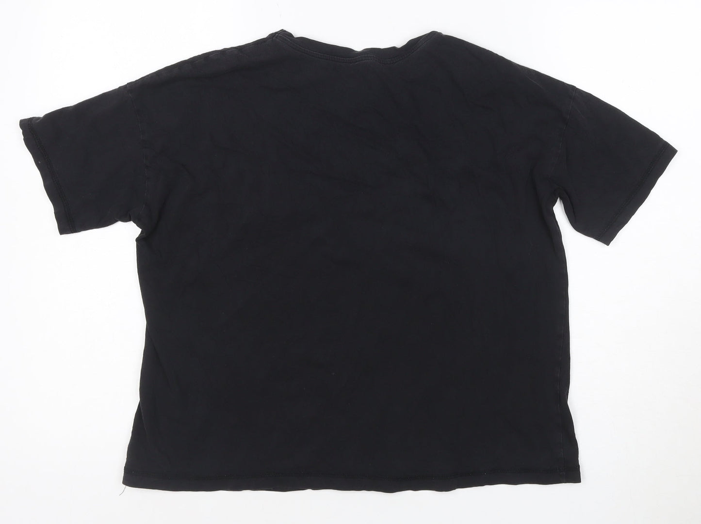 Pull&Bear Women’s Black Pink Floyd Short Sleeve Cotton T-Shirt Size S