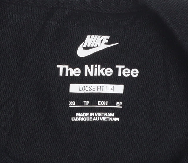 Nike Men's Black Air Graphic Loose Fit T-Shirt XS