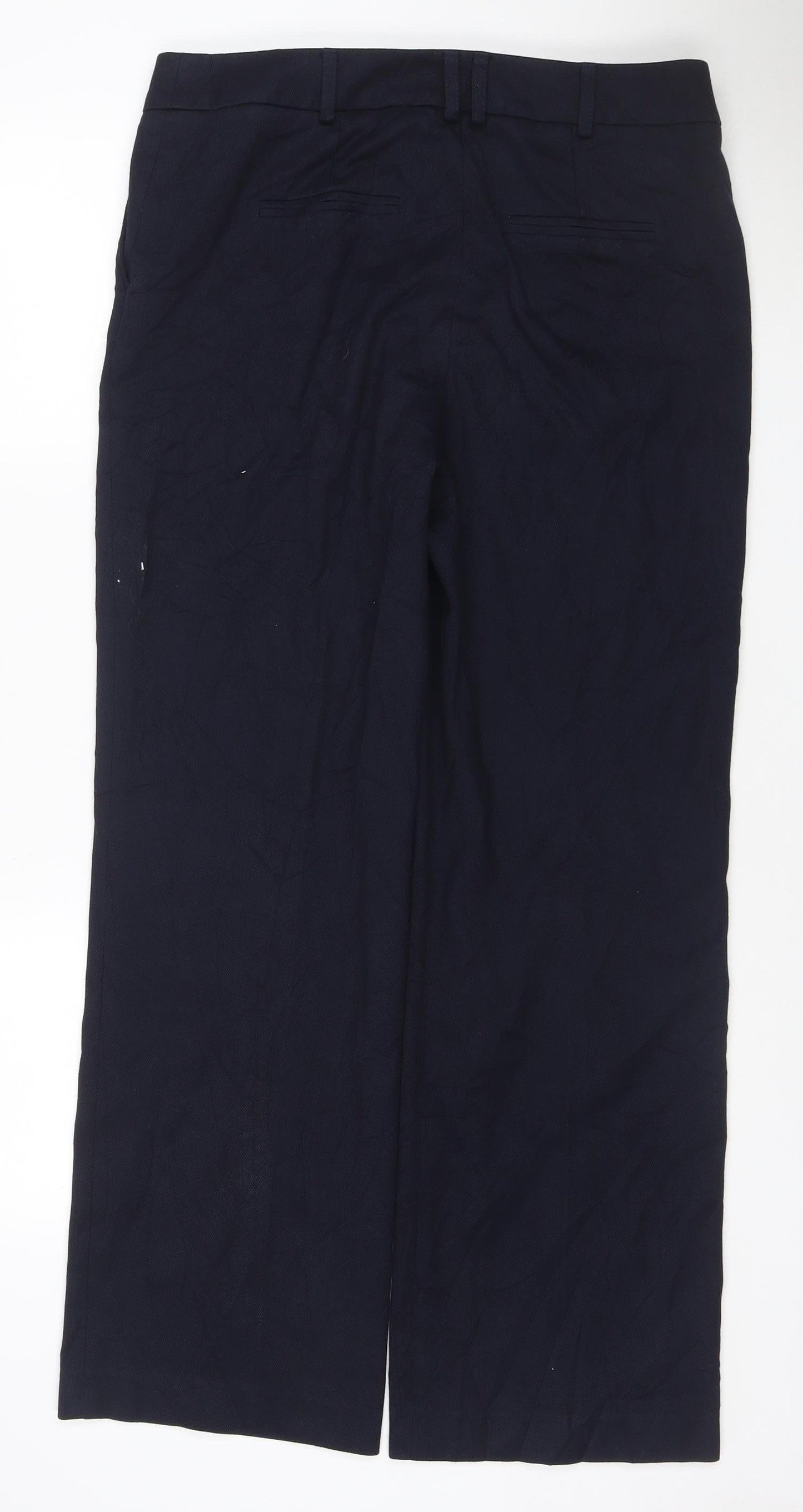 Next Women's Blue Regular Fit Trousers Size 14 Straight Leg
