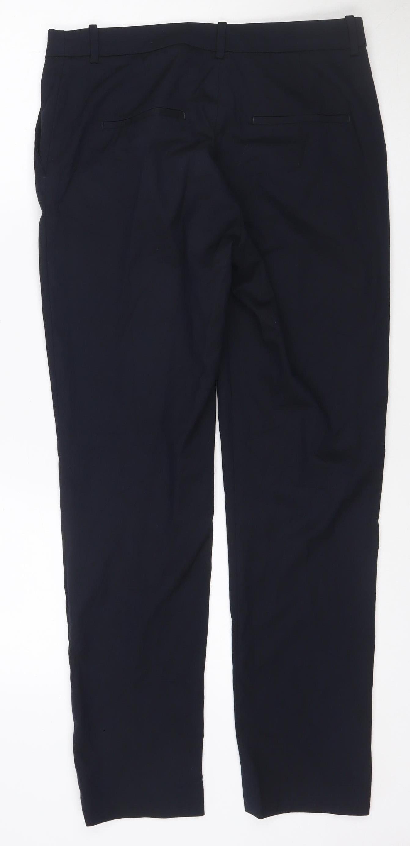 H&M Women’s Black Straight Leg Dress Pants Size 10 Formal Work Trousers