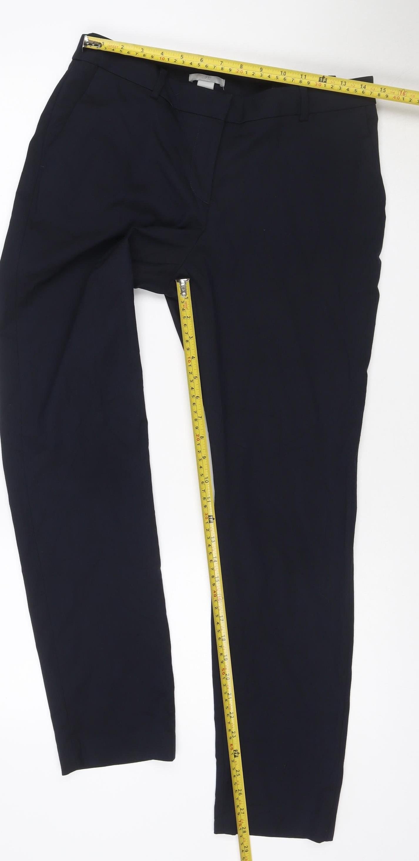 H&M Women’s Black Straight Leg Dress Pants Size 10 Formal Work Trousers