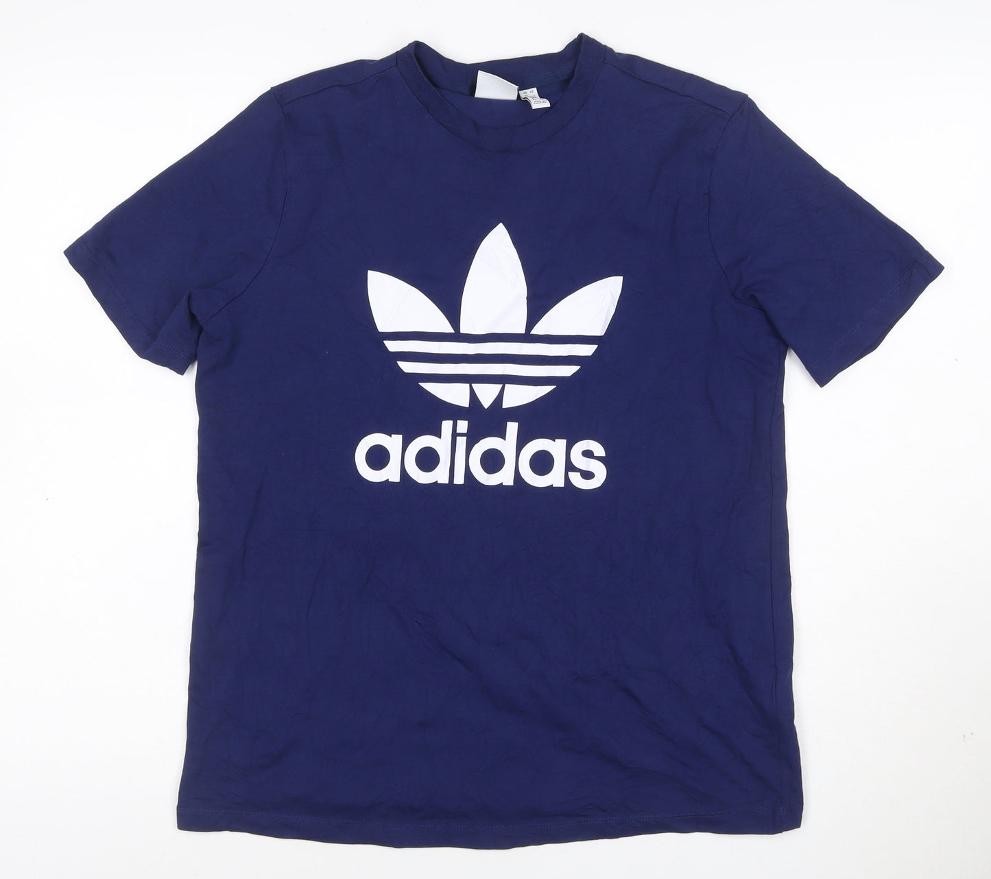 adidas Men's Blue XL Trefoil Logo Graphic Cotton T-Shirt