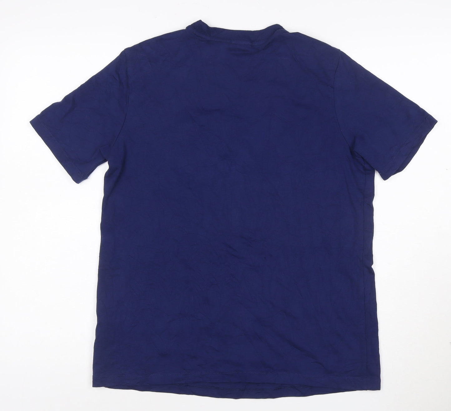 adidas Men's Blue XL Trefoil Logo Graphic Cotton T-Shirt