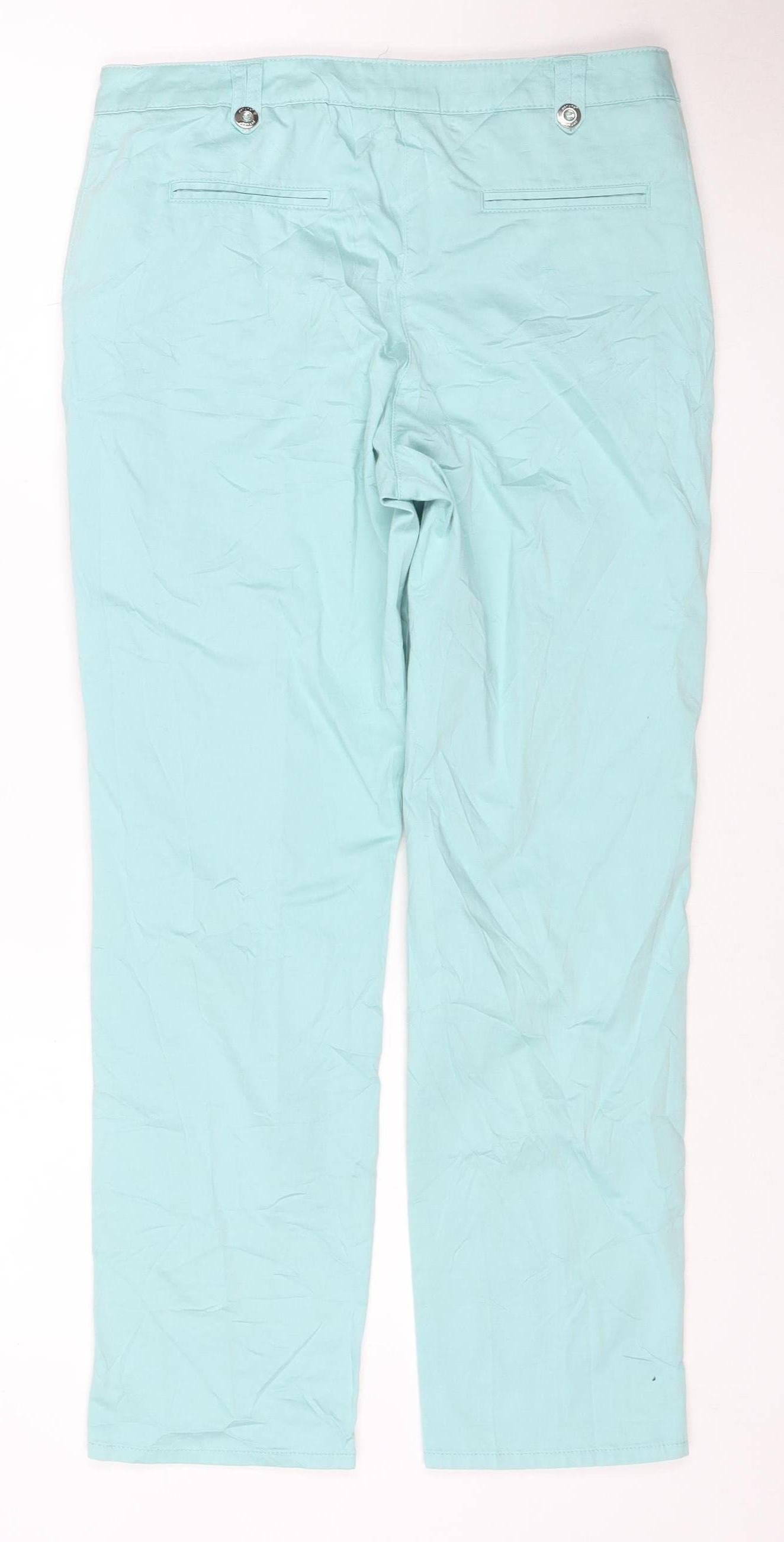Marks and Spencer Women Green Size 10 Short Straight Stretch Jeans