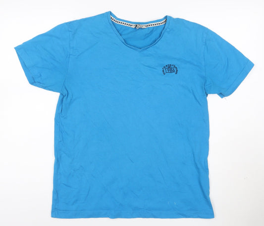 SoulCal & Co Men's Blue V-Neck Short Sleeve T-Shirt Size M