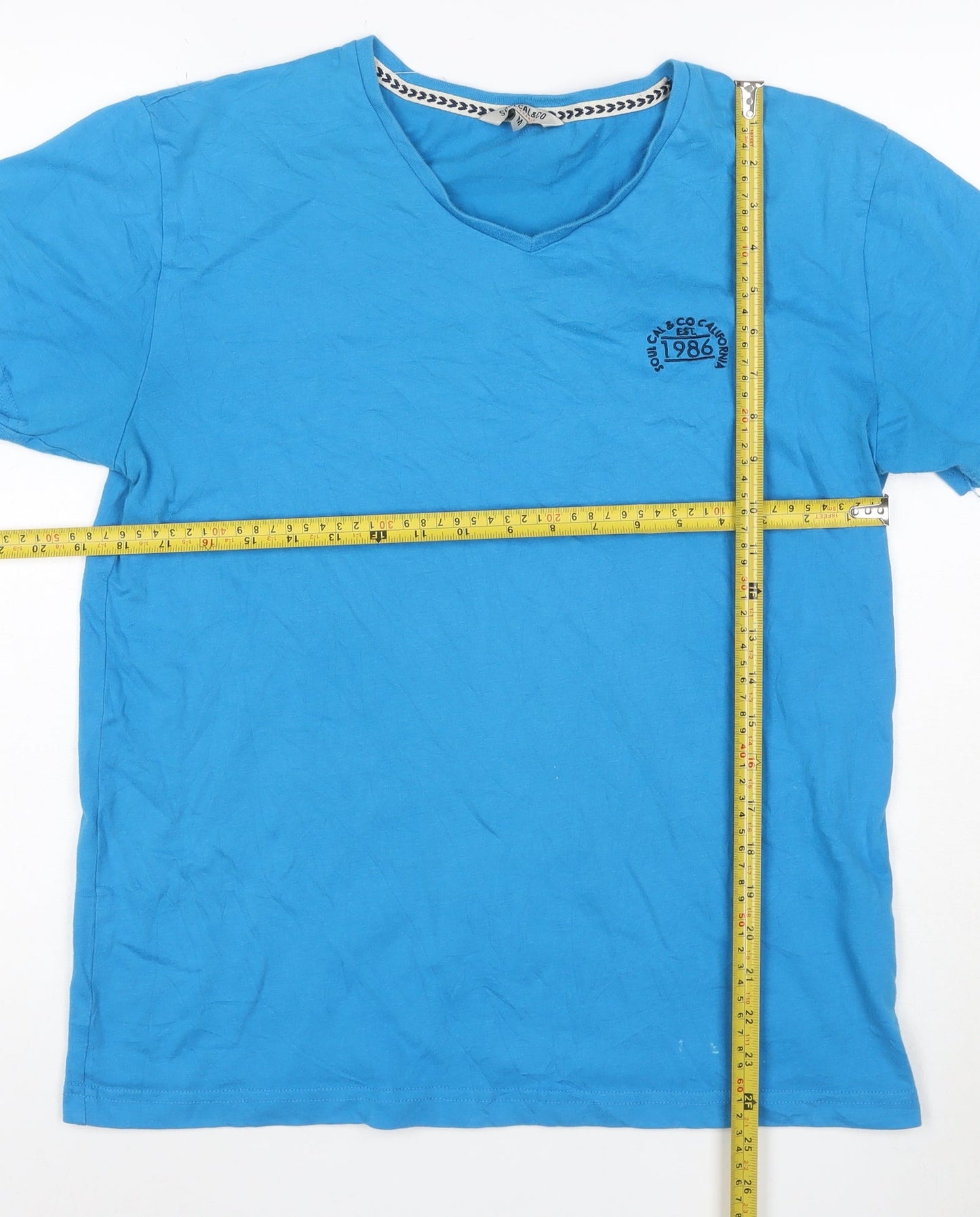 SoulCal & Co Men's Blue V-Neck Short Sleeve T-Shirt Size M