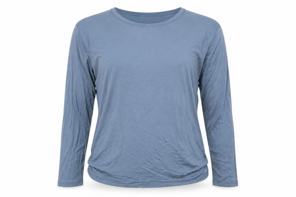 Sweaty Betty Women Blue Long Sleeve Bamboo Jersey T-Shirt Size S