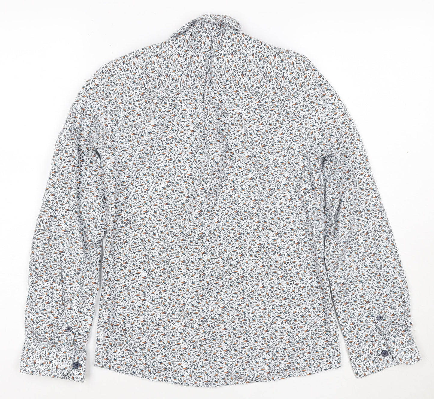 John Lewis Boys Multicoloured Bird Print Cotton Button-Up Shirt 13 Years