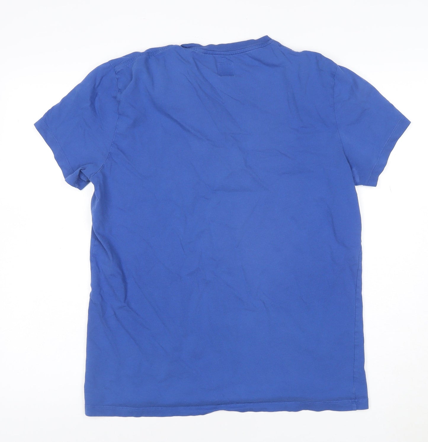 Jack Wills Men's Blue Crew Neck Cotton Graphic T-Shirt Size S