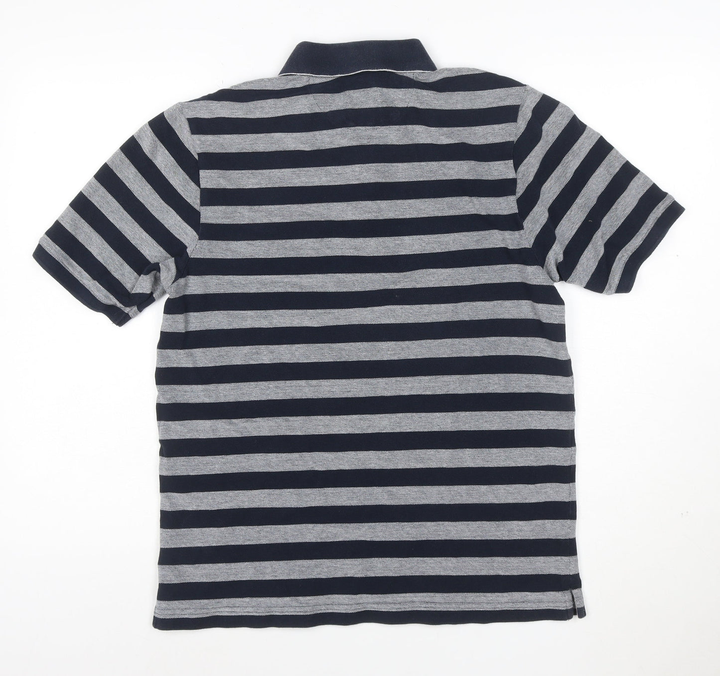Farah Classic Men's Blue Striped Cotton Polo Shirt Size M