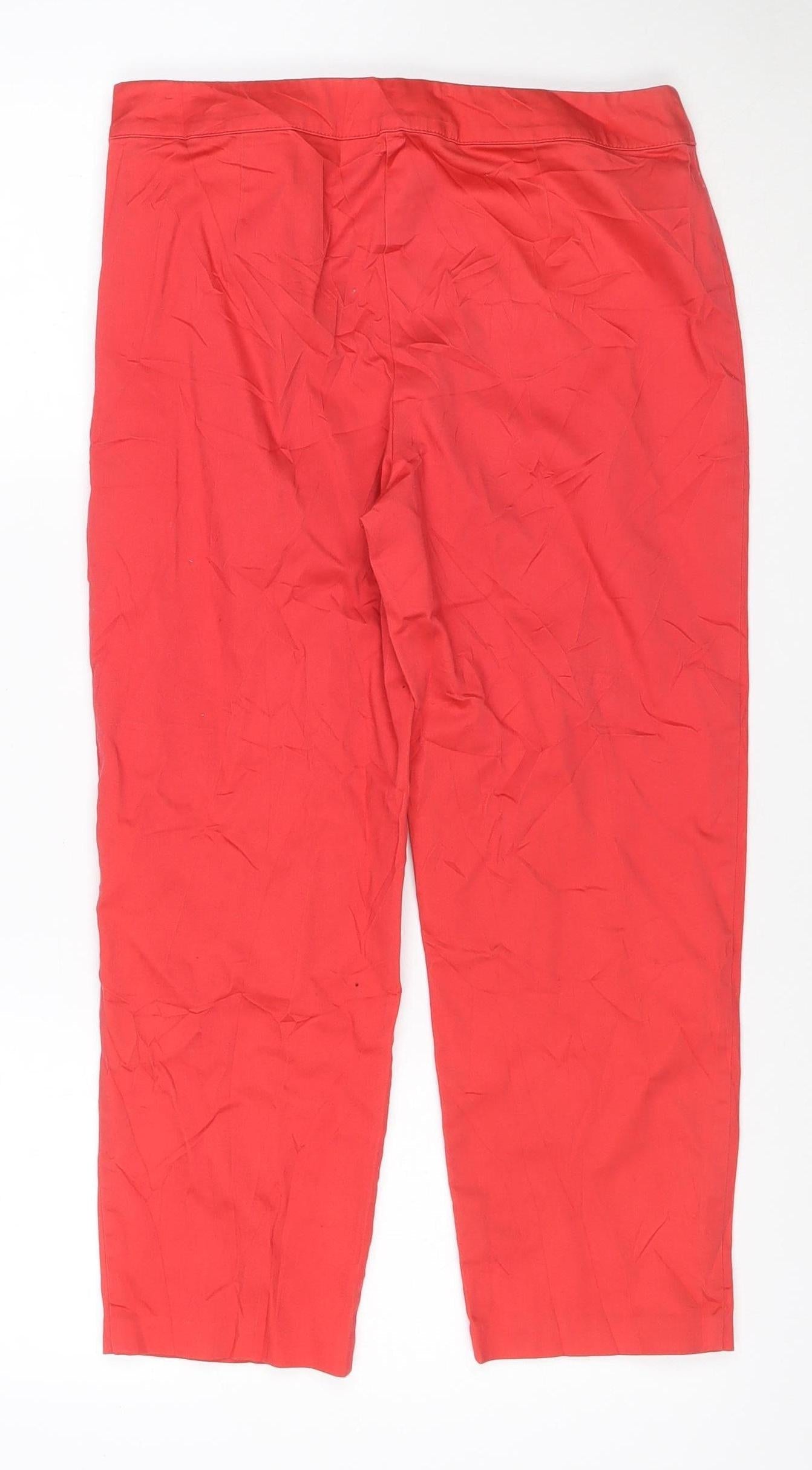 Marks and Spencer Women Red Size 12 Long Straight Jeans