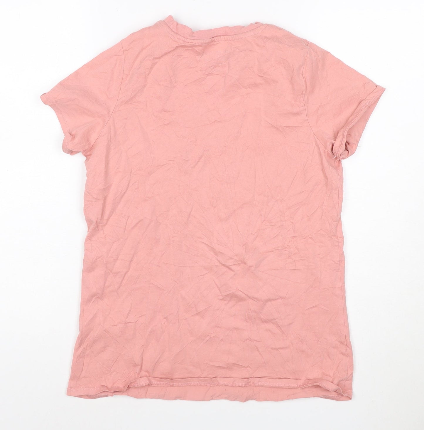 Snoopy Womens Pink T-Shirt Nightshirt Size 10 Cartoon Autumn Graphic