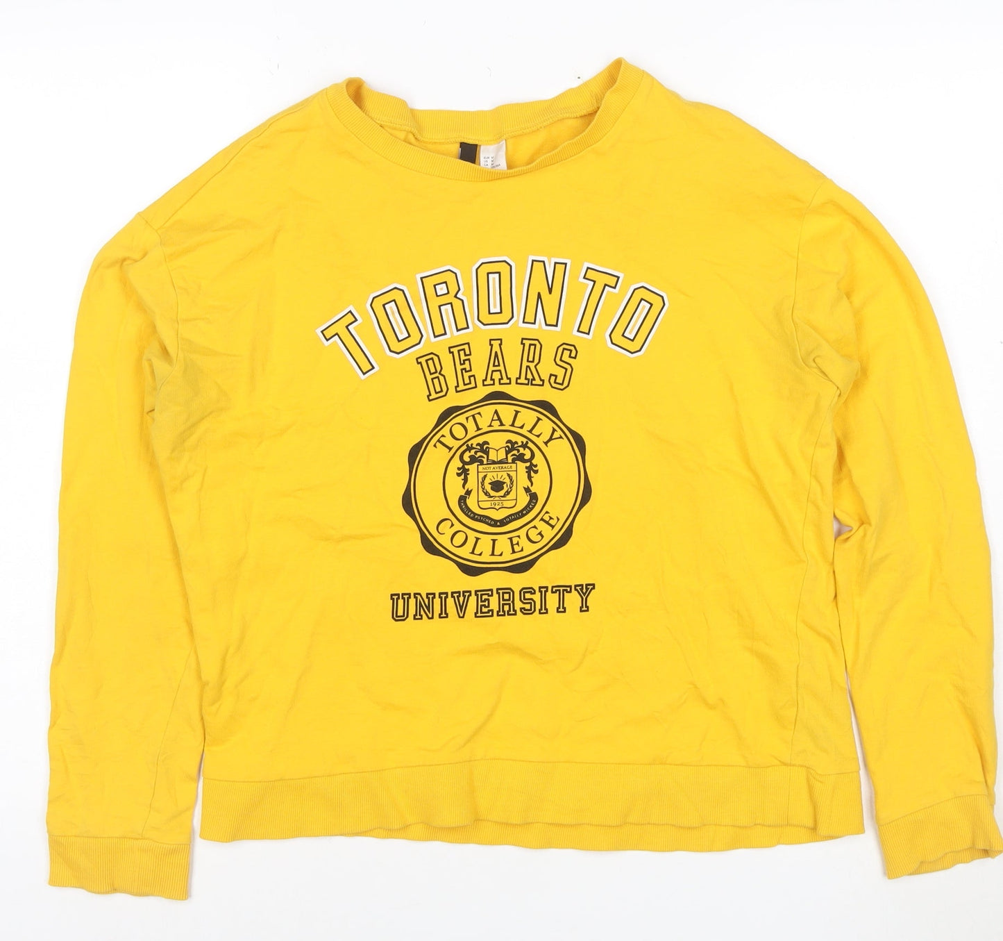 H&M Women's Yellow Toronto Bears Cotton Pullover Sweatshirt M