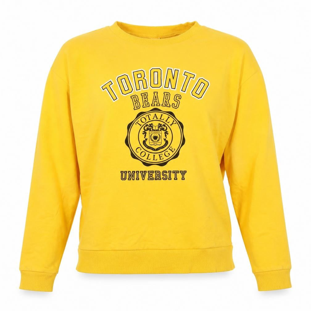 H&M Women's Yellow Toronto Bears Cotton Pullover Sweatshirt M