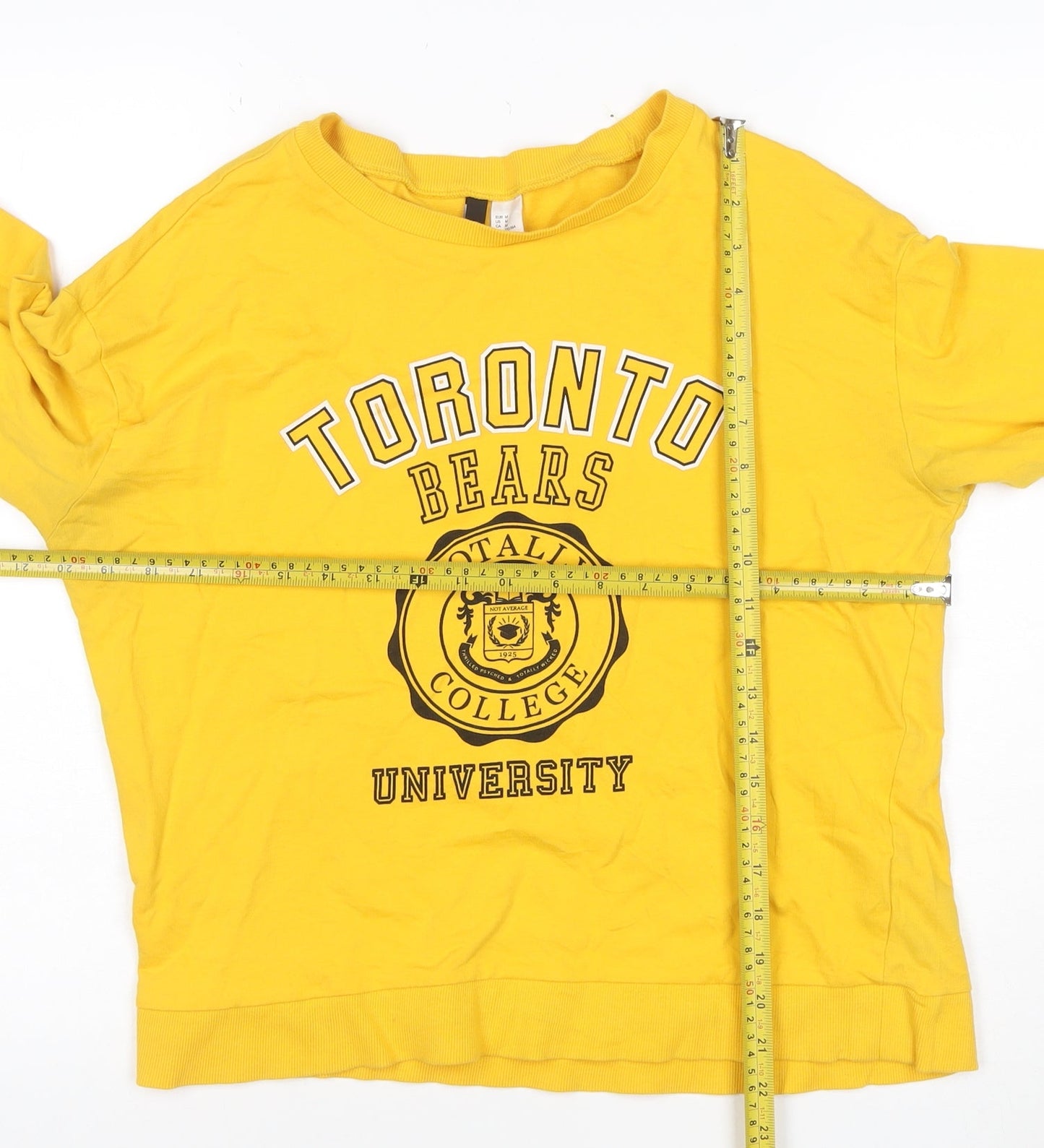 H&M Women's Yellow Toronto Bears Cotton Pullover Sweatshirt M