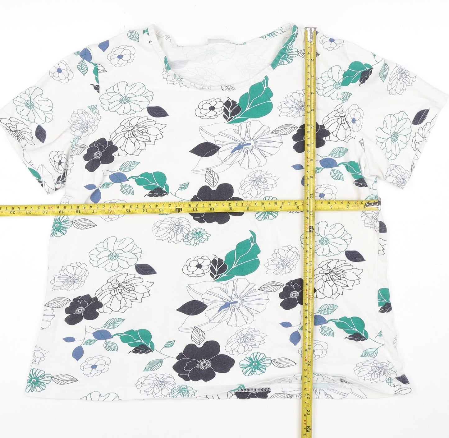 Damart Women’s Multicoloured Floral Cotton T-Shirt L