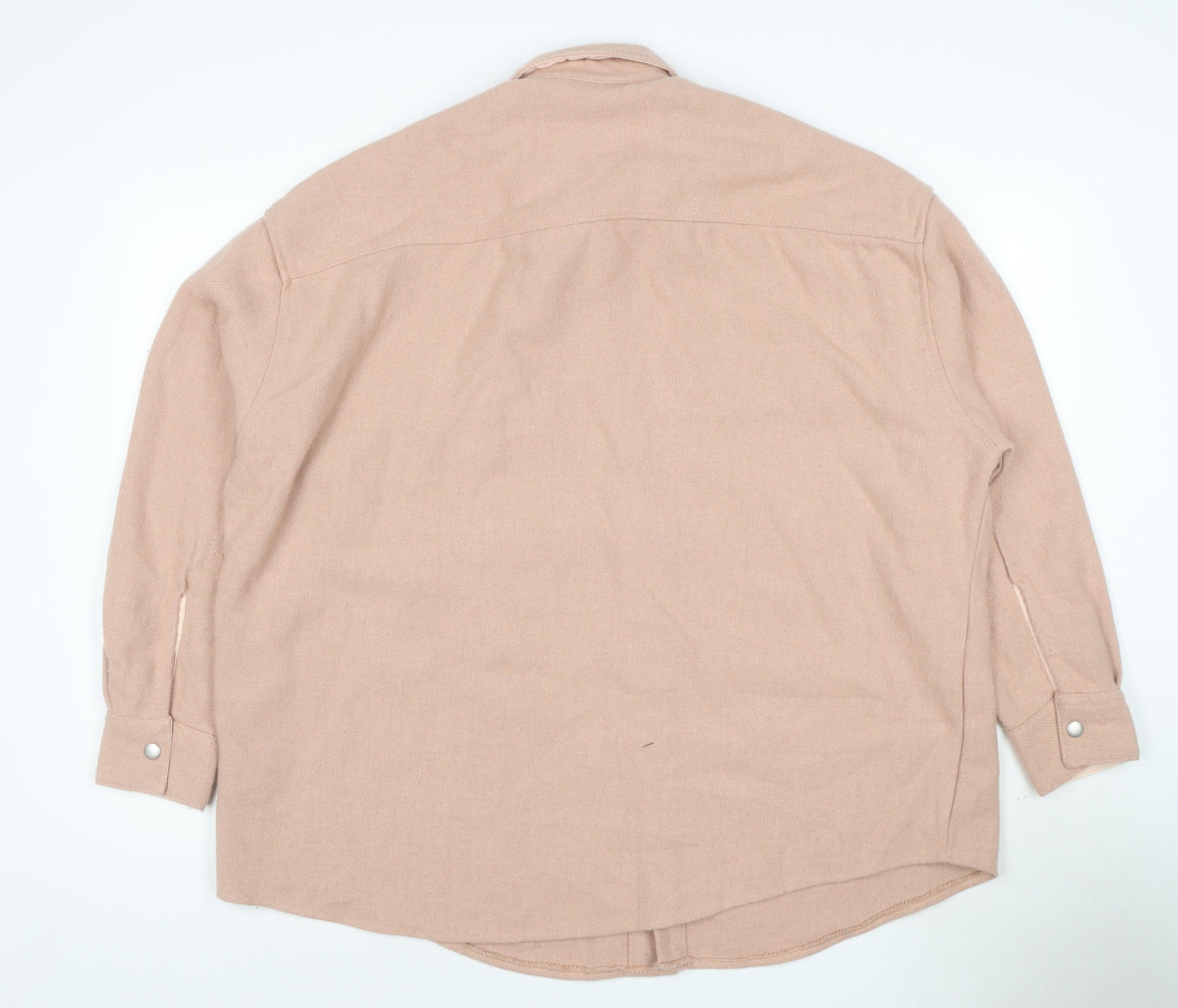 ASOS DESIGN Men's Beige Twill Shirt Jacket M 40in Cotton Blend