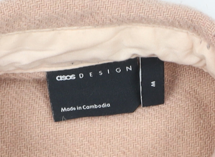 ASOS DESIGN Men's Beige Twill Shirt Jacket M 40in Cotton Blend