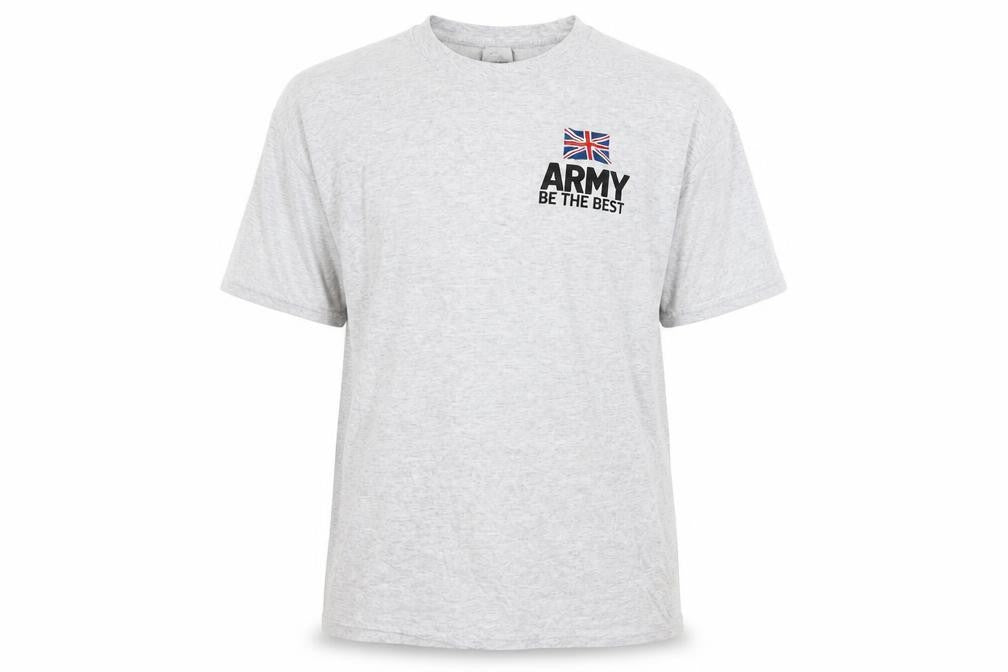 Fruit of the Loom Men's Grey Army Be The Best Logo T-Shirt L