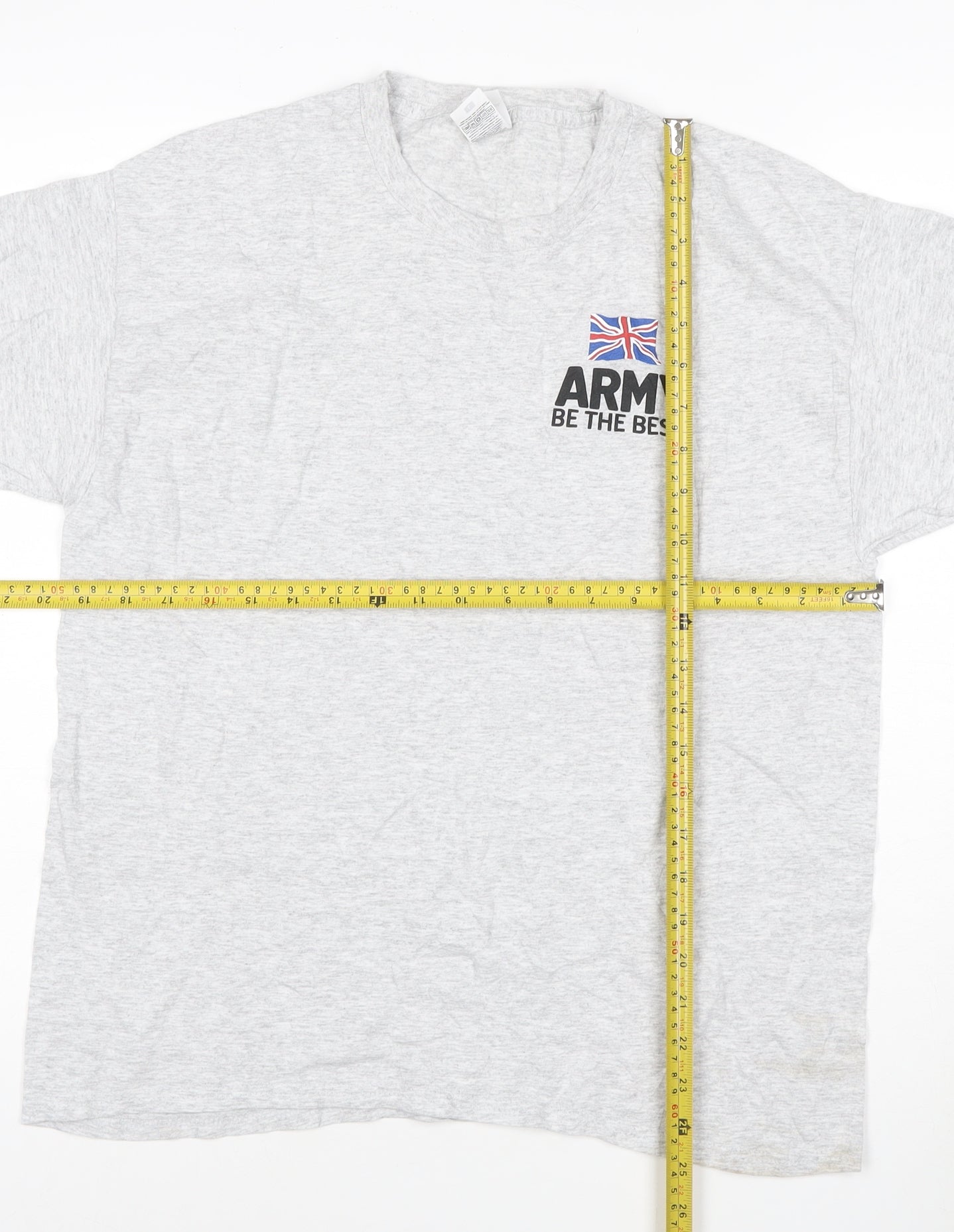 Fruit of the Loom Men's Grey Army Be The Best Logo T-Shirt L