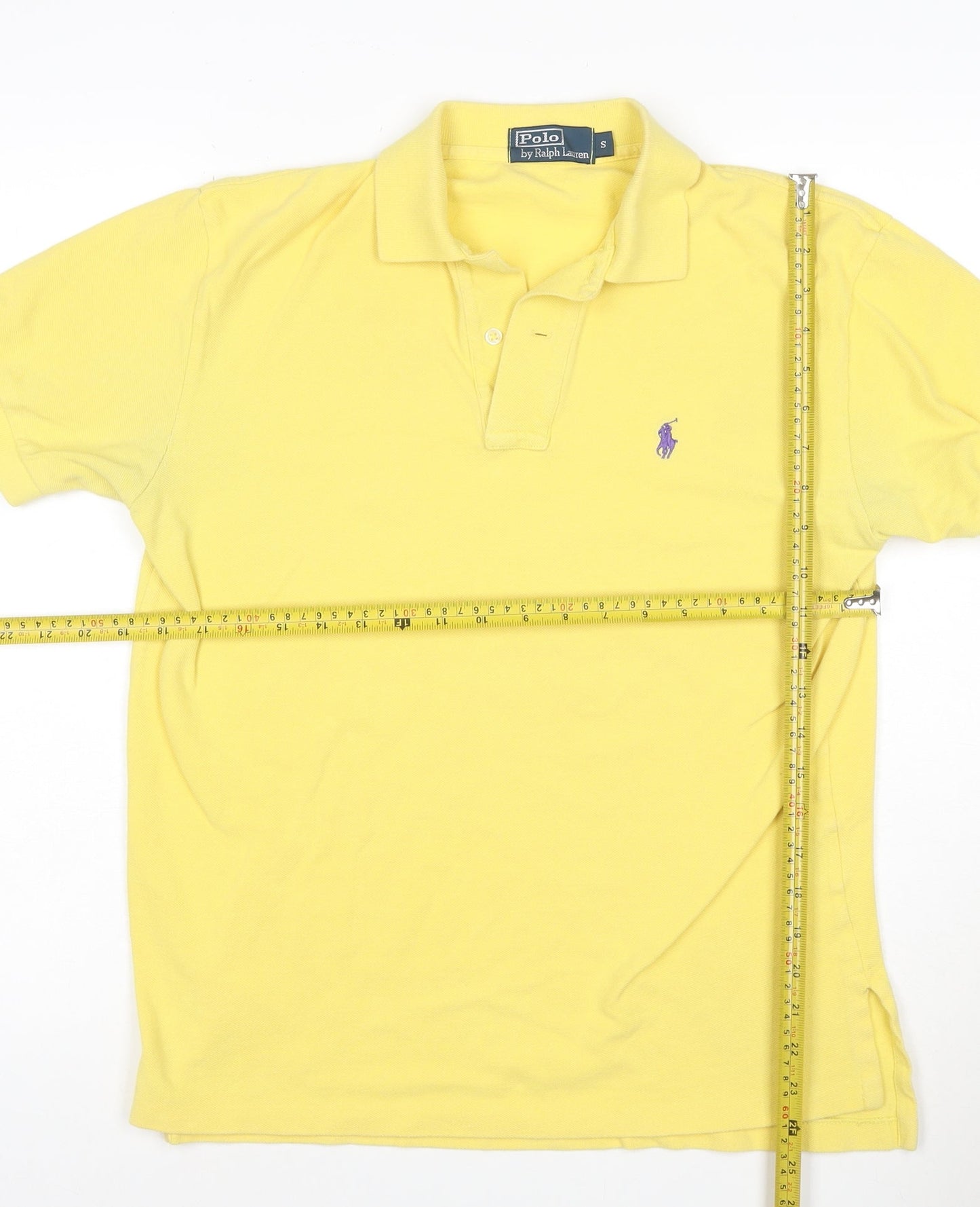 Ralph Lauren Men’s Yellow Classic Fit Cotton Polo Shirt Size S