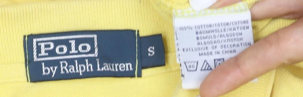 Ralph Lauren Men’s Yellow Classic Fit Cotton Polo Shirt Size S