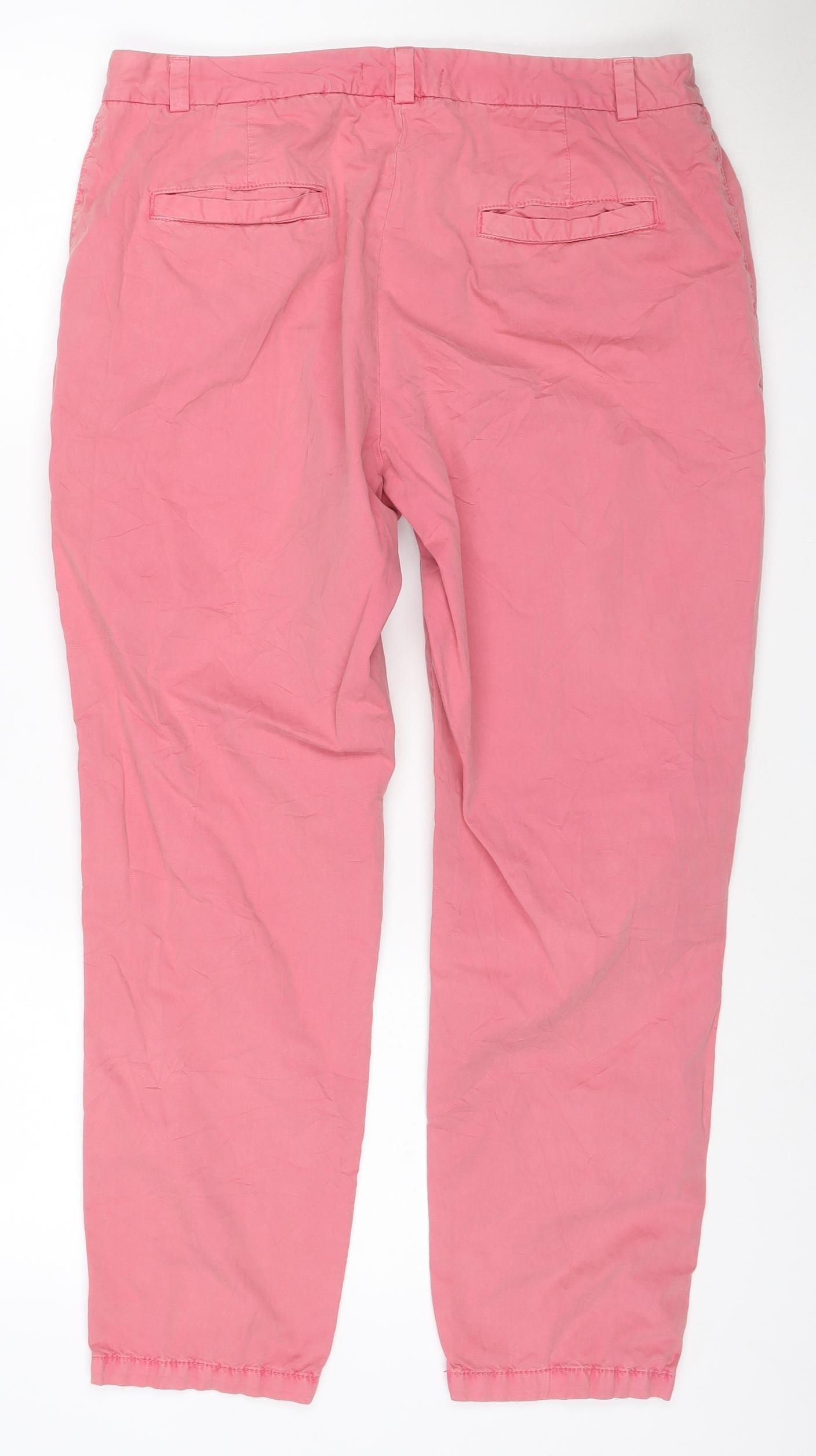 Marks and Spencer Women Pink Straight Cotton Jeans Size 14