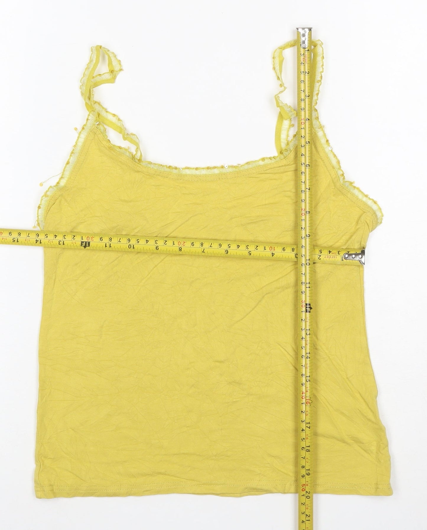 Phase Eight Womens Yellow Viscose Camisole Tank Top Size 14