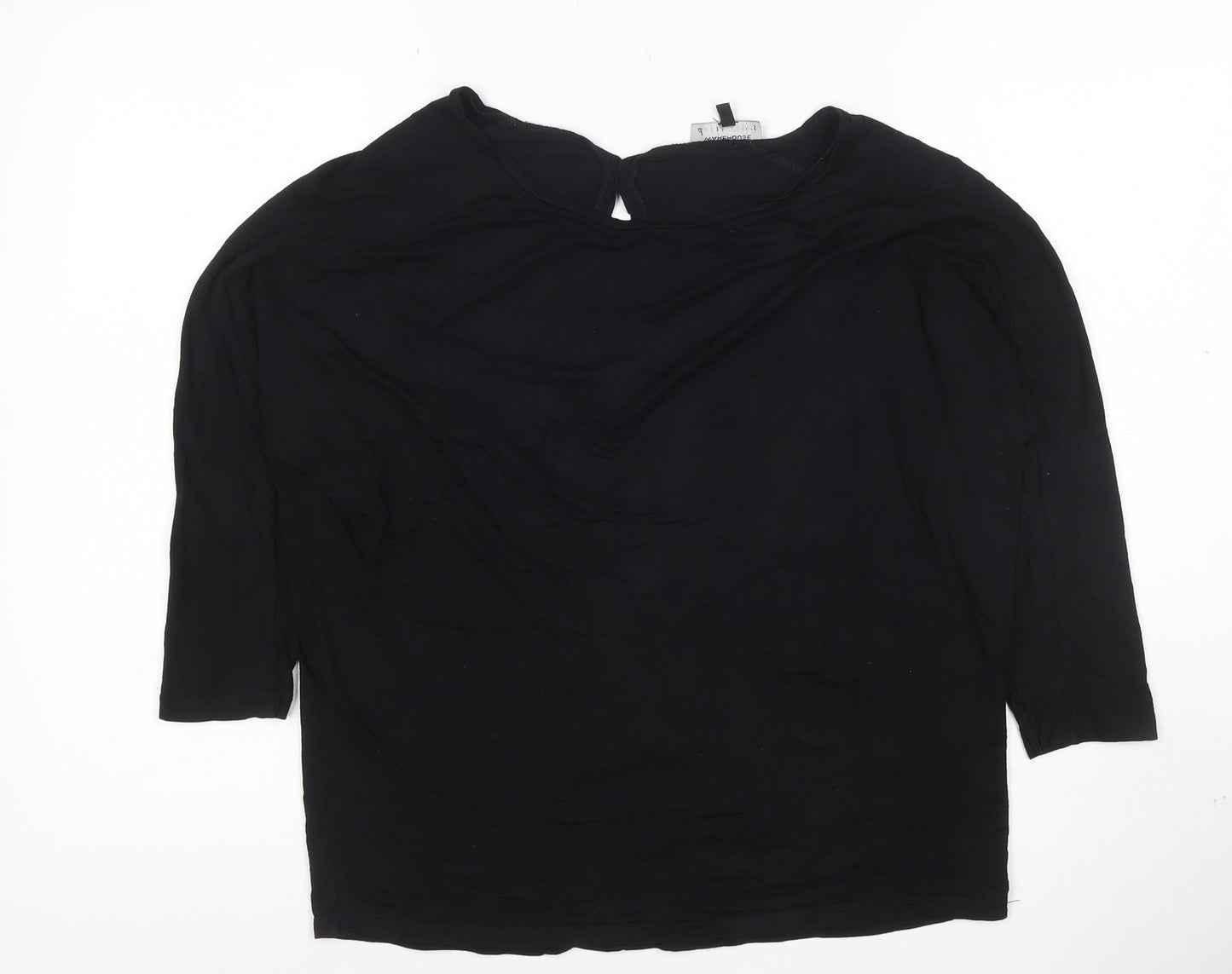 Warehouse Women's Black 3/4 Sleeve Viscose Blouse UK 8