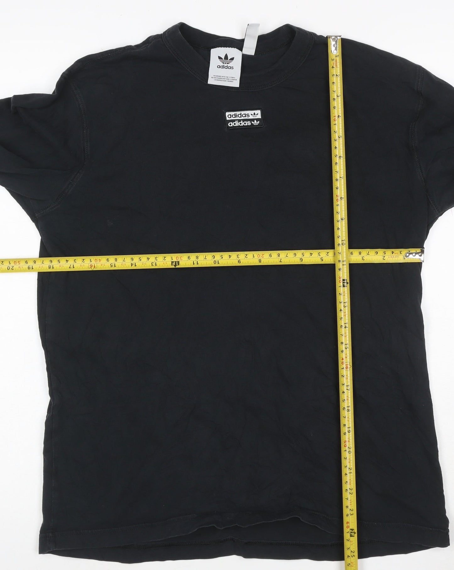 Adidas Men's Black Pullover Sweatshirt M Logo Graphic Cotton