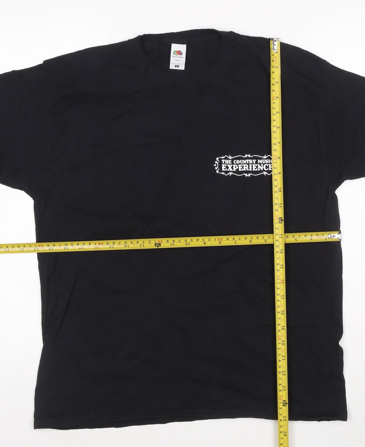 Fruit of the Loom Unisex Black Country Music Experience T-Shirt Size L