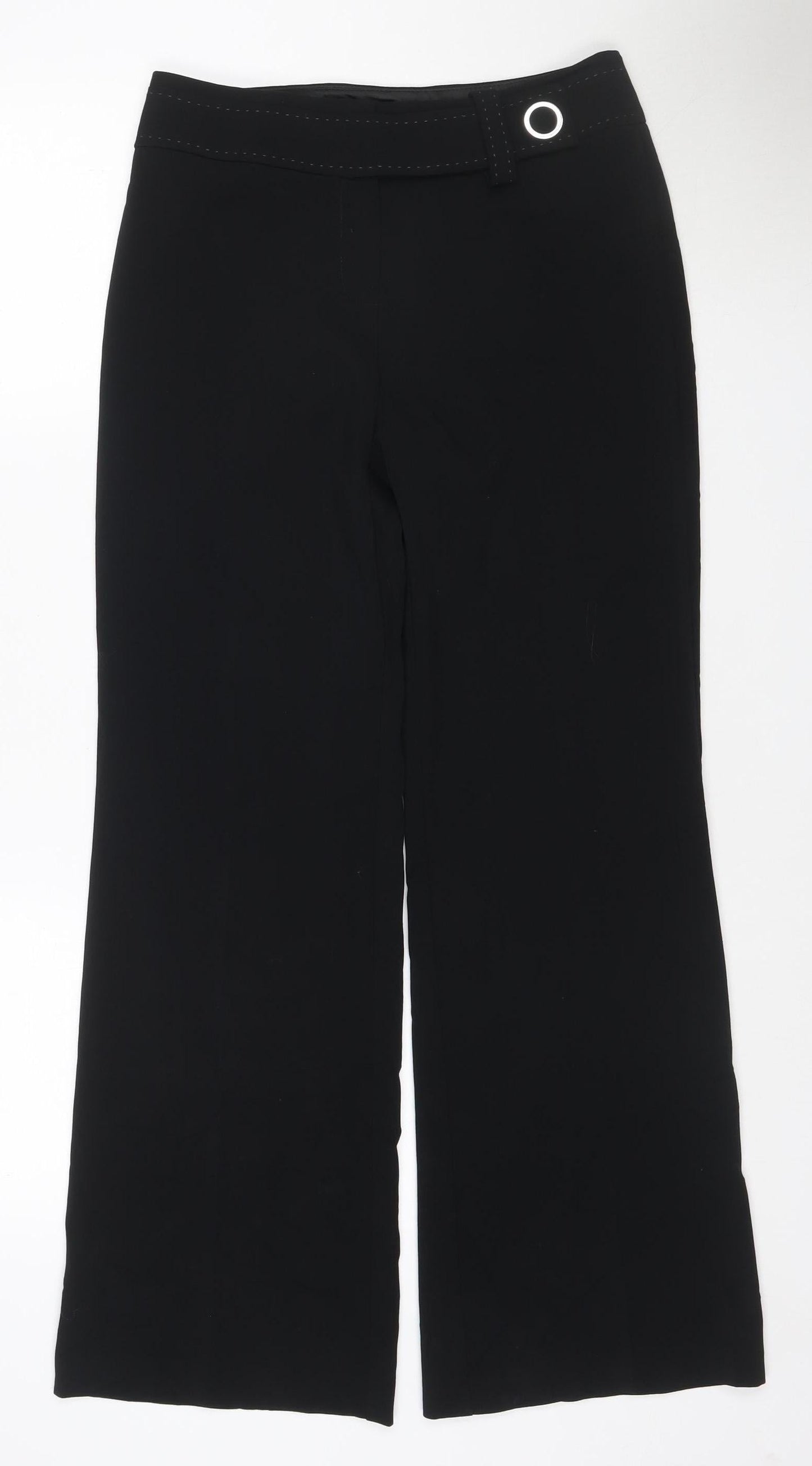 Marks and Spencer Autograph Women's Black UK 8 Wide-Leg Trousers